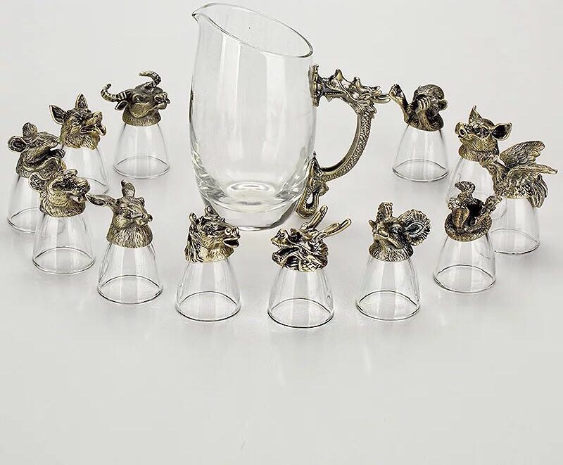 日本酒の 冷酒器 冷酒 セッ ショッ 焼酎セッ 十二生肖型