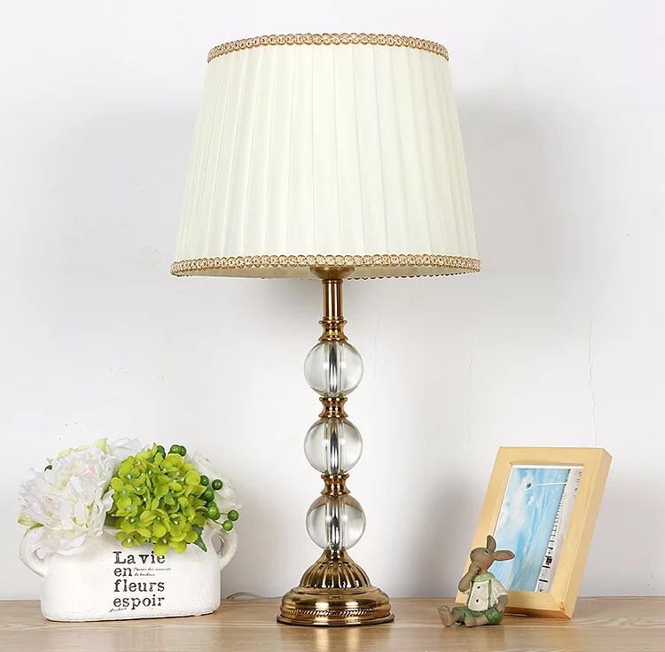 照明白水晶 ．卓上ステンド．