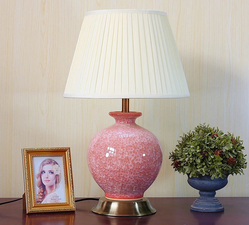 照明 卓上ステンド ．高級陶器スタンド