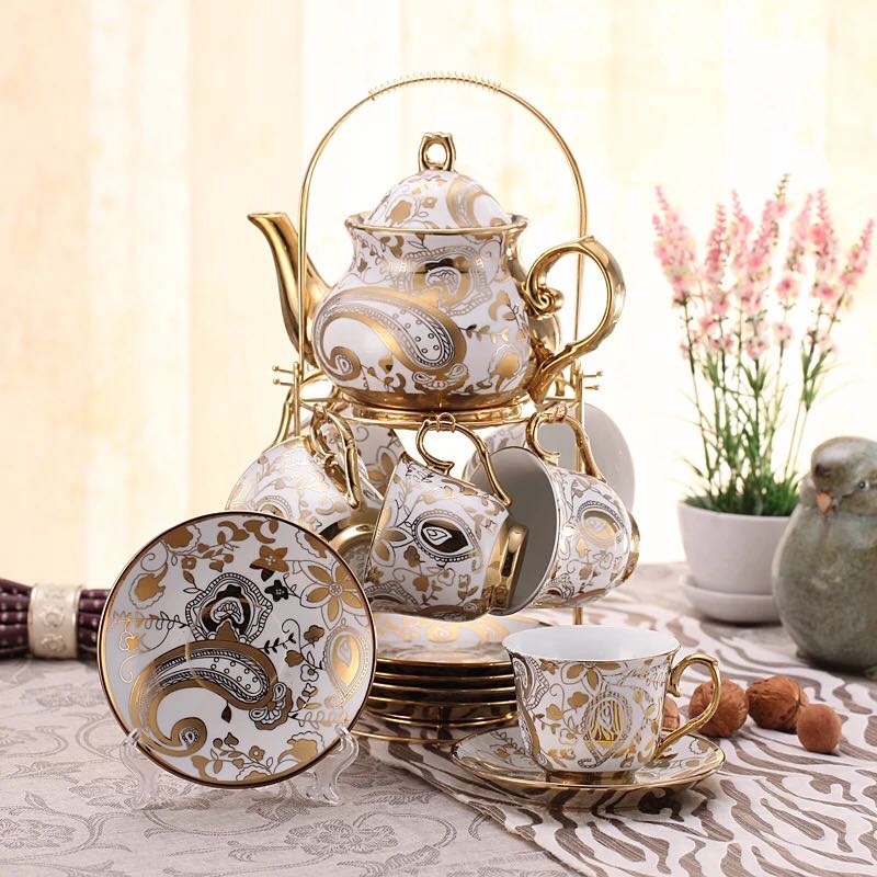 ・ ＆ソーサー6客セット 豪華 上品 陶磁器