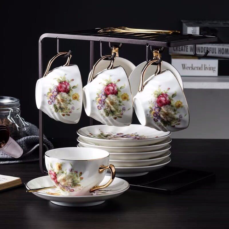 ・ ＆ソーサー6客セット ．陶磁器