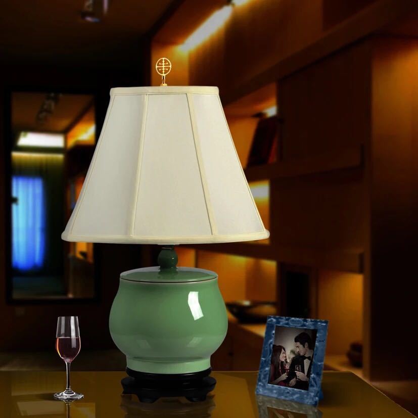 照明 卓上ステンド 高級陶器