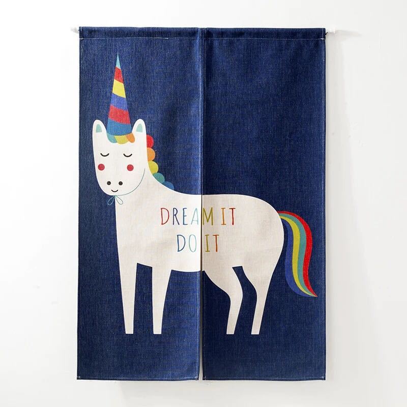 のれん ロング 暖簾 85×120 かわいい 布暖簾 目隠し