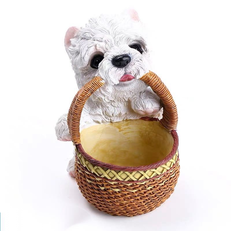 置物 小物入れドッグ 犬 収納ボックス かご 小物入れ ．