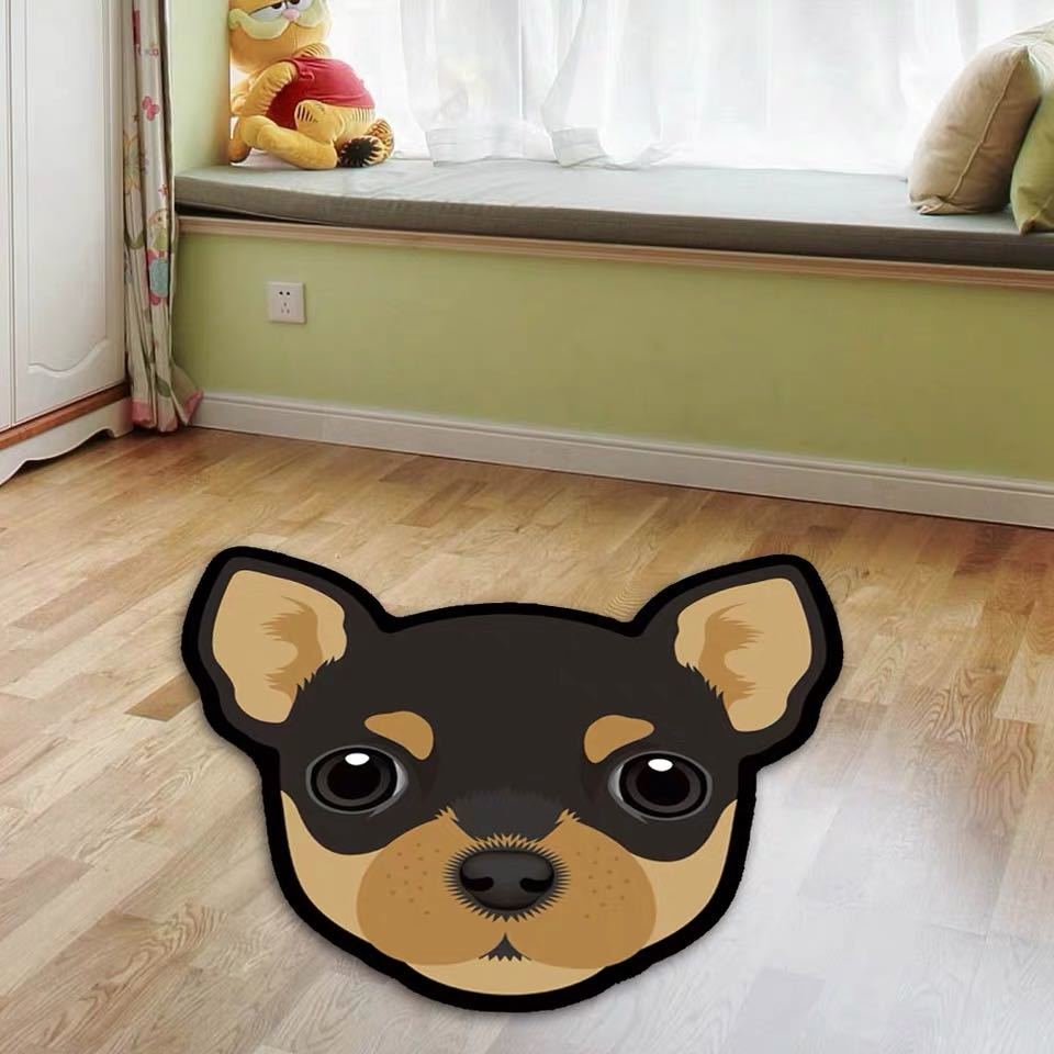 樂天商城 - ラグマット リビングマット 玄関マットカーペット．お風呂マット 犬柄雑貨 80cm