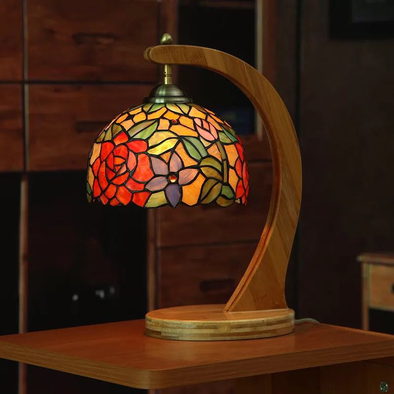 ステンドグラスランプ 卓上スタンド 豪華テーブルランプ 卓上照明
