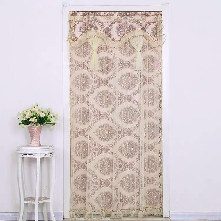 のれん ロング レース フラワー柄 暖簾 間切り レース 90x180