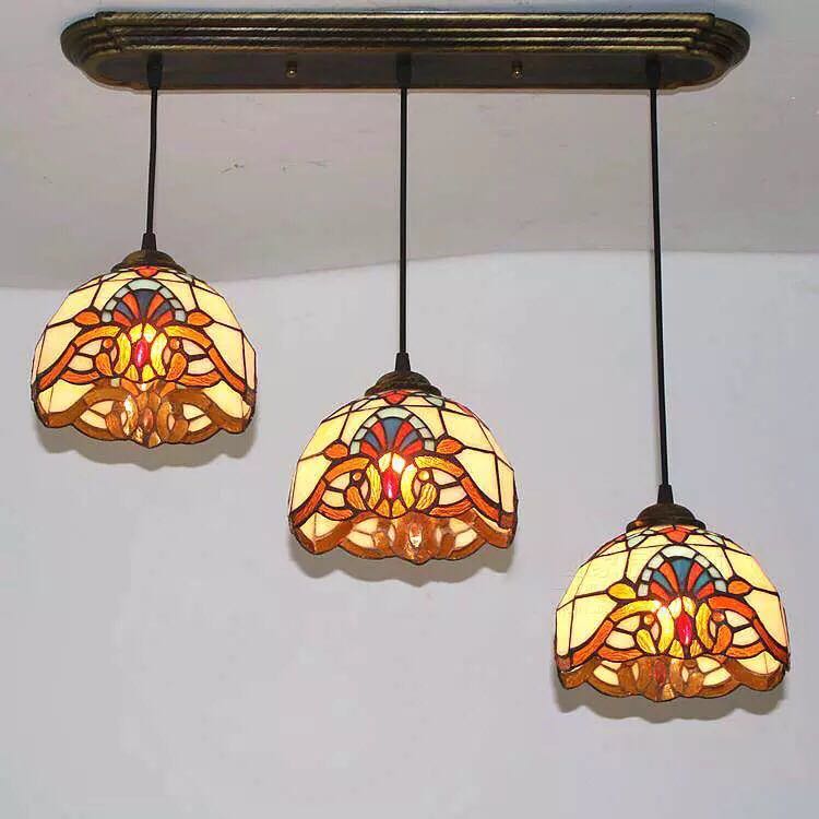 樂天商城 - ステンドグラス ペンダントライト ．天井照明ステンドグラスランプ ガラス工芸品 電源直結タイプ