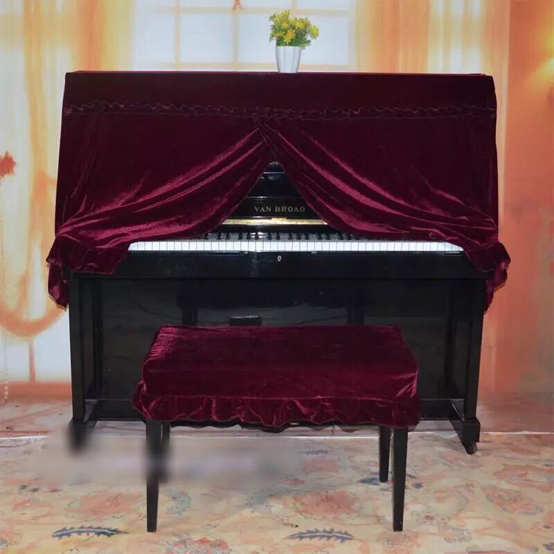 高級感ピアノカバー（ハーフカバー）．ピアノイスカバー 2点セット