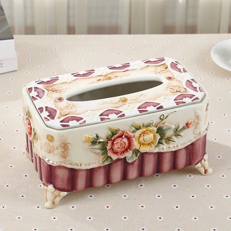 高級感のある ティッシュケース 陶器 [2]
