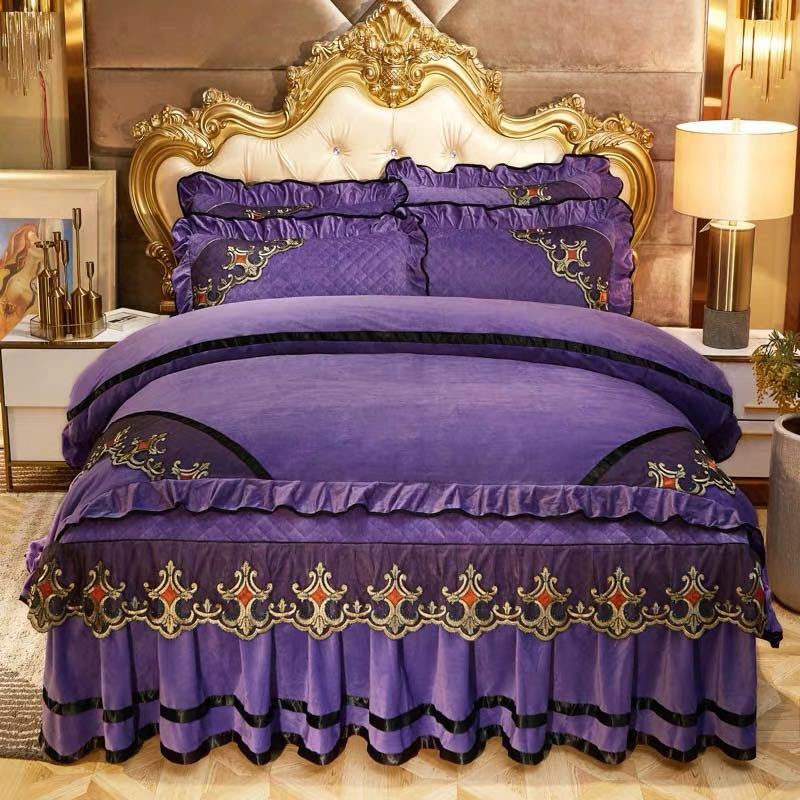 高級 ベッド用品4点セット 寝具 ボックスシーツ 枕カバー掛け布団カバー ベッドカバー 別サイズあり