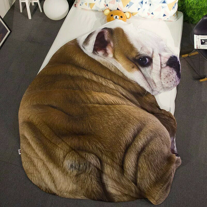 可愛い 毛布犬柄 ブランケット 防寒対策 ひざ掛け 夏かけ布団120x170