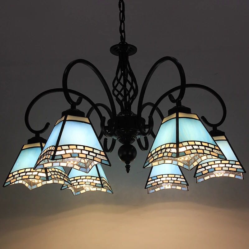 Vaulted Ceiling - ステンドグラス ．ペンダントライト 豪華天井照明ステンドグラスランプ ガラス工芸品 電源直結タイプ