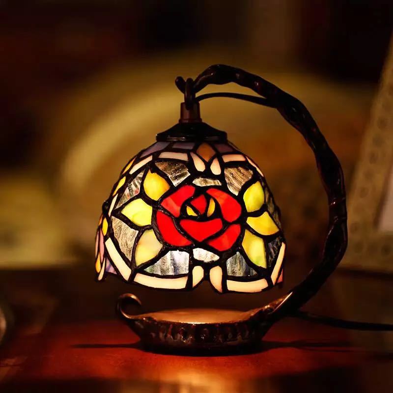 樂天商城 - ステンドグラスランプ 卓上スタンド ．豪華テーブルランプ 花柄