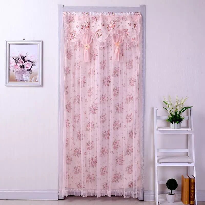 樂天商城 - のれん ロング レース フラワー柄 ．暖簾 間切り レース 90x200