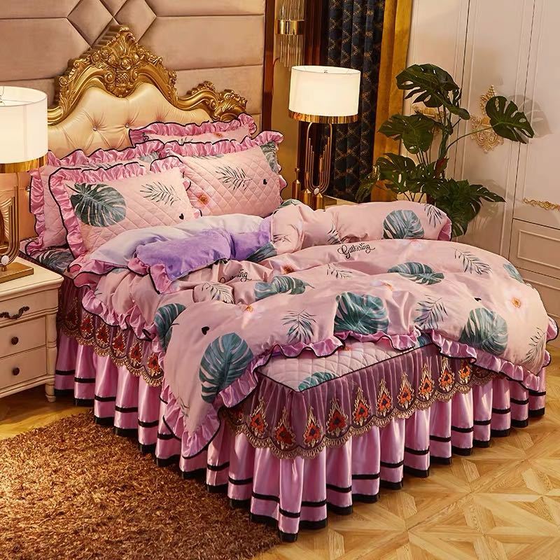 Futon Covers - 高級ワイドダブル ベッド用品4点セット ．寝具 ボックスシーツ　枕カバー掛け布団カバー ベッドカバー 別サイズあり．