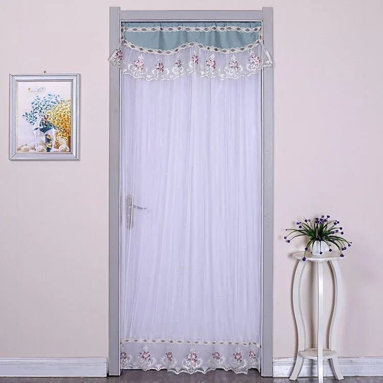 のれん ロング レース フラワー柄 暖簾 間切り レース 90x180