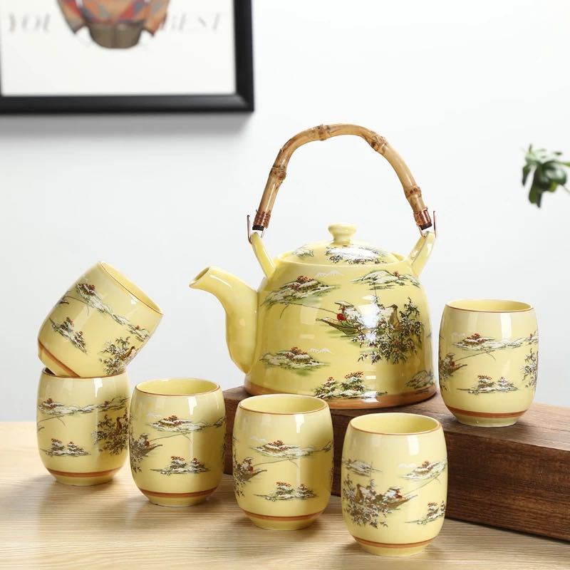 6客茶器揃 湯呑 急須 ポット 茶器セット ティーセット