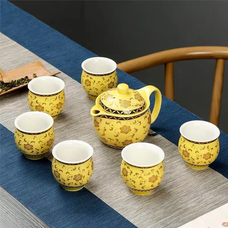 6客茶器揃 湯呑 急須 ポット ．茶器セット ティーセット