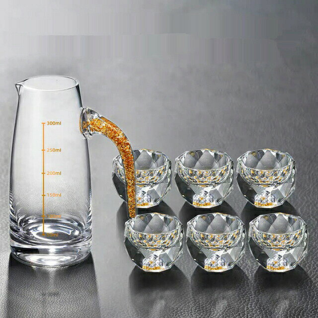 商品説明水飲みグラス ジュース お茶 アイスコーヒーなど多用途に使えるグラスです。グラスの加工が風合いがあり使いやすく洗いやすいグラスセットです。カップサイズ：（50ml)直径57cm高さ45cmカップx6点ポットx1点（300ml)お客様のご覧になっているモニター等により多少色が異なる場合がございます。あらかじめご了承ください。複数ご注文の場合やお急ぎの場合は必ず事前に納期のお質問をお願いいたします。サイズの誤差は多少発生します。ご了承下さい。当店は販売のみとなっておりますので、商品の使用方法等についてのお問い合わせにはお答え出来ません。注意事項1丶ご利用のPC環境により、実際の商品と色が異なる場合がございます。予めご了承ください。2丶新品未使用品ですが、外箱に初期からのスレ、剥げ歪みなどあります。3、海外品ですので、気にされる方はご遠慮下さい。4丶ご注文完了後、お客様都合による交換キャンセル及び不良品以外のご返品ご交換はお受け致しておりません。5丶梱包材のみの損傷や、お客様のイメージ違いによる性能、色、形、サイズの違い、ご注文間違い等による返品もお受けできません。配送なので軽微な傷などがつく場合がありますので、?神経質な方のご購入はご遠慮ください。7丶品質に極端なこだわりをお持ちの方、極端に神経質な方はご購入ご遠慮ください，返品は対応していません8丶あくまで画像はイメージですので、商品改良の為パッケージや一部仕様が少し変更になる場合もございます。上記理由の返品交換は承ることが出来ませんので予めご了承くださいませ。商品説明水飲みグラス ジュース お茶 アイスコーヒーなど多用途に使えるグラスです。グラスの加工が風合いがあり使いやすく洗いやすいグラスセットです。カップサイズ：（50ml)直径57cm高さ45cmカップx6点ポットx1点（300ml)お客様のご覧になっているモニター等により多少色が異なる場合がございます。あらかじめご了承ください。複数ご注文の場合やお急ぎの場合は必ず事前に納期のお質問をお願いいたします。サイズの誤差は多少発生します。ご了承下さい。当店は販売のみとなっておりますので、商品の使用方法等についてのお問い合わせにはお答え出来ません。注意事項1丶ご利用のPC環境により、実際の商品と色が異なる場合がございます。予めご了承ください。2丶新品未使用品ですが、外箱に初期からのスレ、剥げ歪みなどあります。3、海外品ですので、気にされる方はご遠慮下さい。4丶ご注文完了後、お客様都合による交換キャンセル及び不良品以外のご返品ご交換はお受け致しておりません。5丶梱包材のみの損傷や、お客様のイメージ違いによる性能、色、形、サイズの違い、ご注文間違い等による返品もお受けできません。配送なので軽微な傷などがつく場合がありますので、?神経質な方のご購入はご遠慮ください。7丶品質に極端なこだわりをお持ちの方、極端に神経質な方はご購入ご遠慮ください，返品は対応していません8丶あくまで画像はイメージですので、商品改良の為パッケージや一部仕様が少し変更になる場合もございます。上記理由の返品交換は承ることが出来ませんので予めご了承くださいませ。