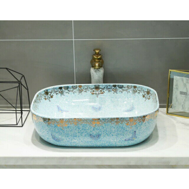 Washbasins - 高級洗面台 洗面ボウルセット 洗面ボール 陶器 手水鉢 手洗い鉢 洗面器