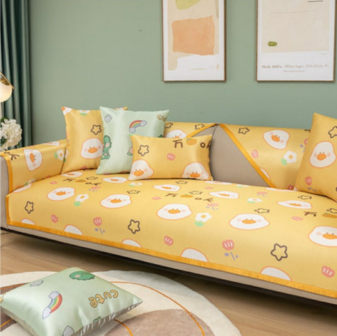 Sofa Covers - 夏用冷感ソファーシート ソファーカバー シーズン通用タイプ サイズオーダー可能 滑りどめ生地 1点セット
