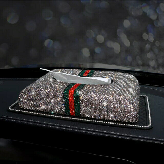 樂天商城 - ラインストーン飾り 高級感 上品ティッシュケース2点セット　車