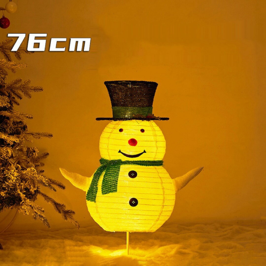 立体 雪だるま イルミネーション68cmクリスマス飾り 庭 飾りパーティー装飾
