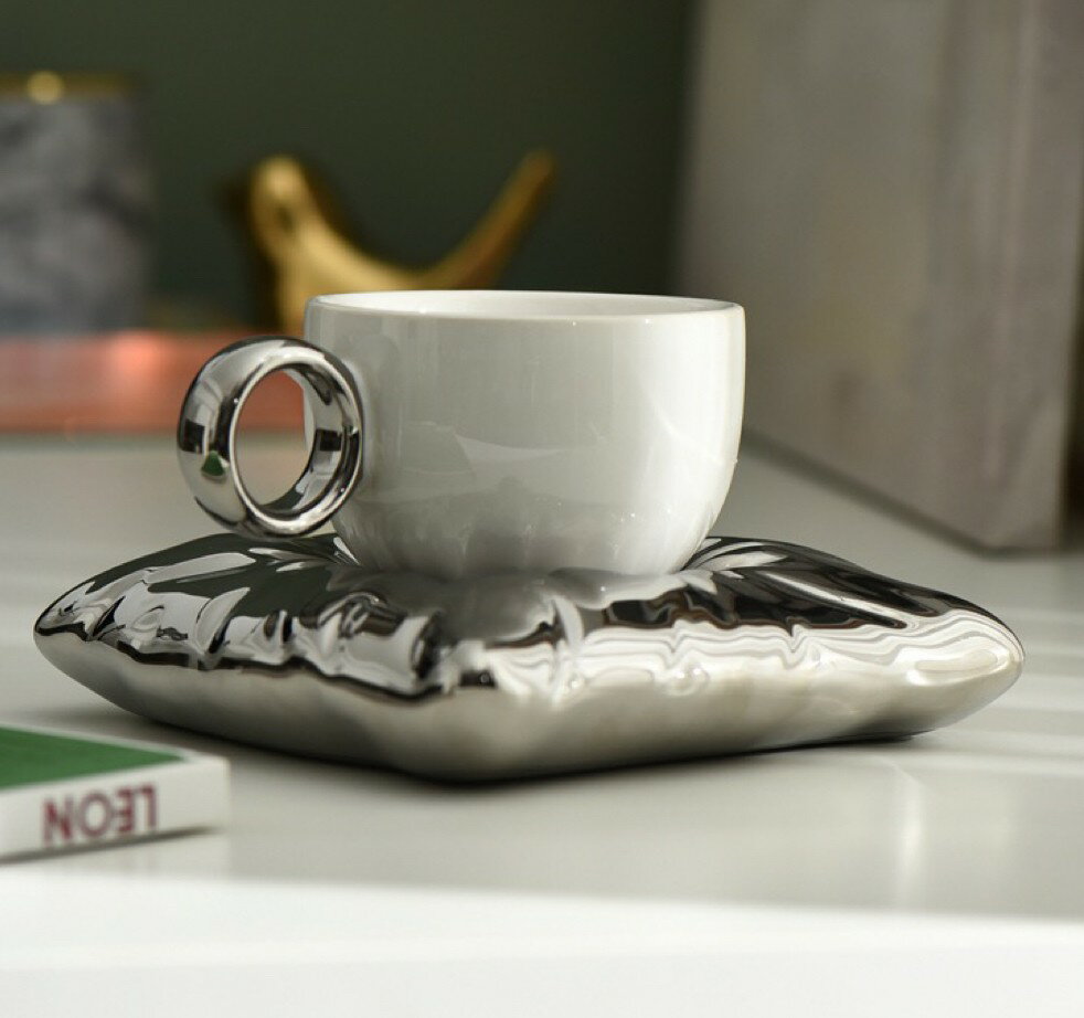 ティーカップ セット 陶器 高級感 カップ＆ソーサー 4客コーヒーカップ