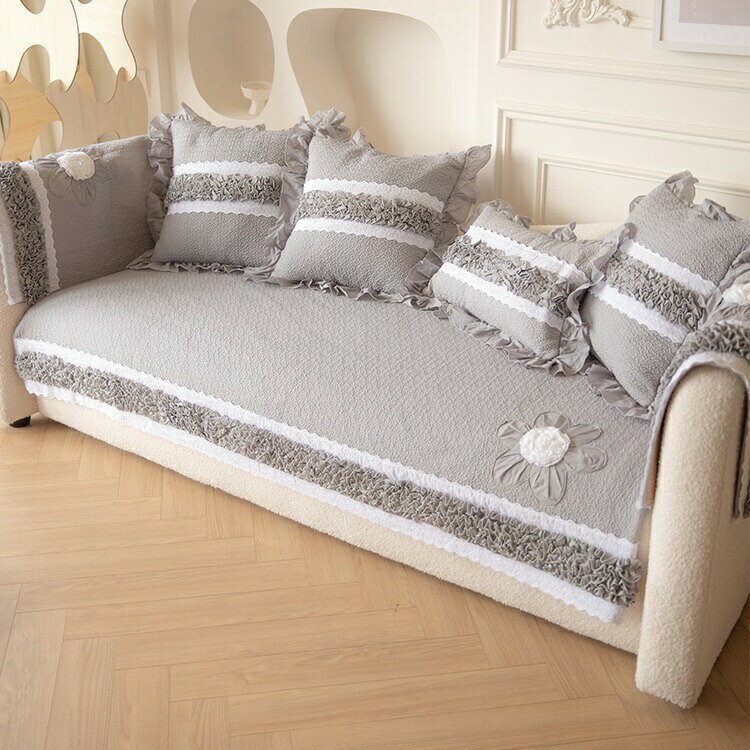 Sofa Covers - ソファーシート ソファーカバー シーズン通用タイプ サイズオーダー可能 滑りどめ生地 1点セット フェミニン