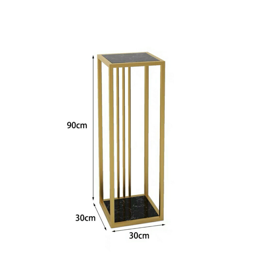 サイドテーブル コンソールテーブル 玄関テーブル花台 人造大理石 高さ90cm