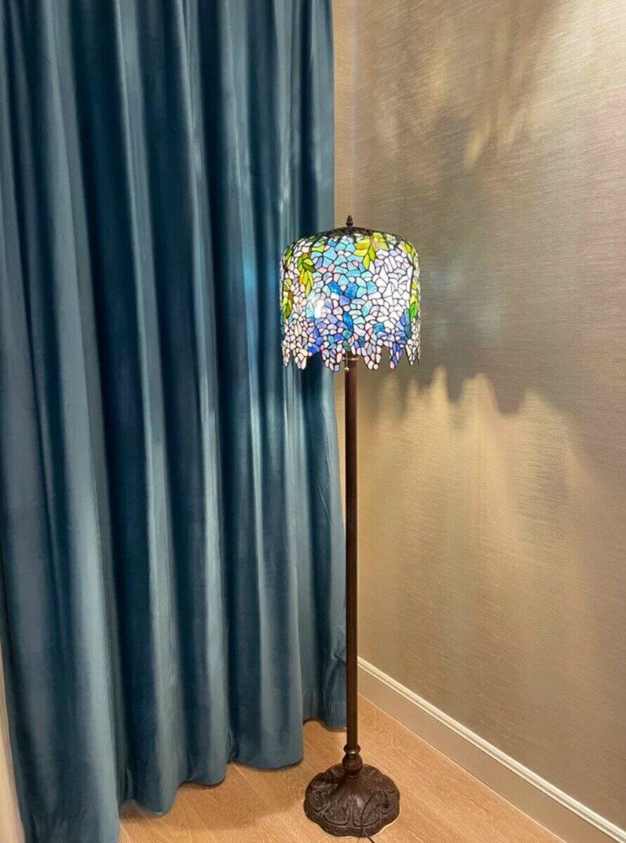 ステンドグラスフロアライト間接照明...