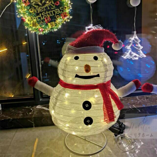 Table Lamps - クリスマス雪だるま　イルミネーションライト 庭　飾り パーティー装飾 乾電池