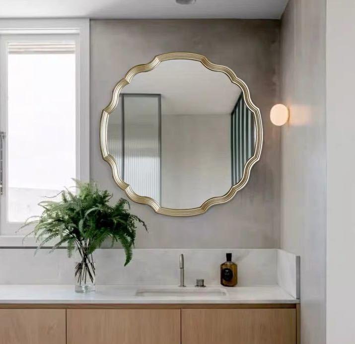 樂天商城 - 壁掛け鏡 壁掛け 壁掛けミラー ウォールミラ 90cm 高級豪華鏡 アンティーク調