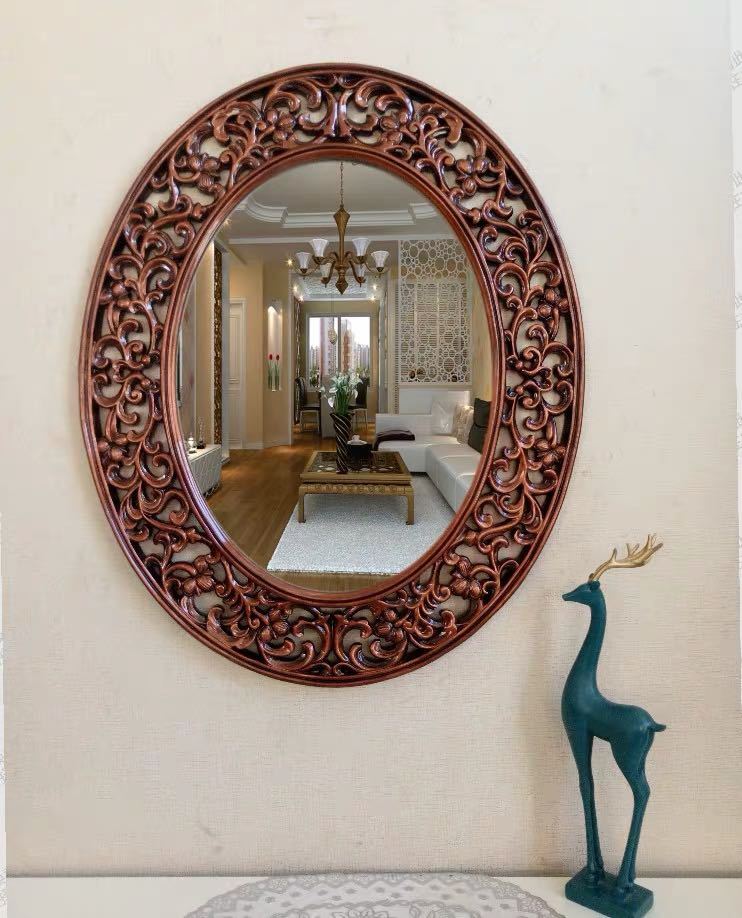 豪華鏡 アンティーク調 壁掛け鏡 壁掛け 壁掛けミラー ウォールミラー 60x75