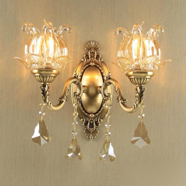 兰花灯 - 壁掛け照明 ブラケットライト 水晶壁掛け灯 玄関照明 間接照明 インテリア照明