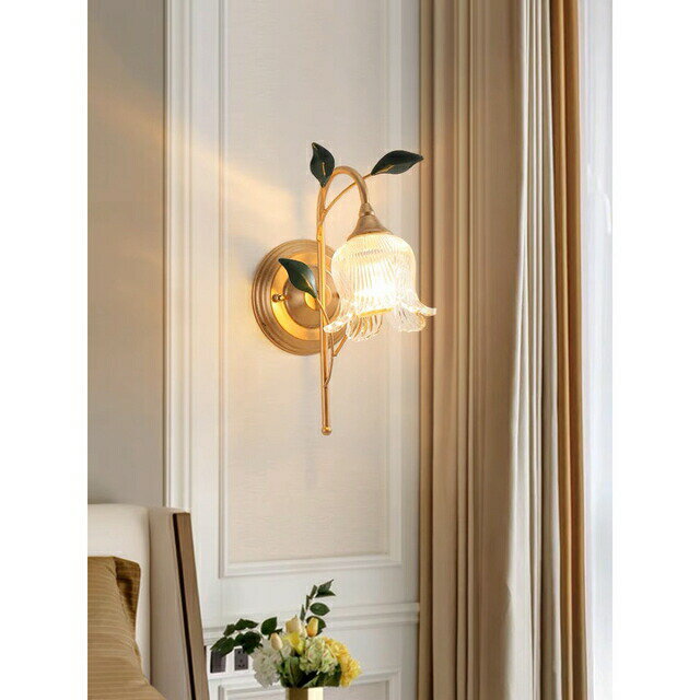 水晶 壁掛け照明 壁掛け灯 インテリア照明 花　壁掛け灯 廊下 寝室 書斎