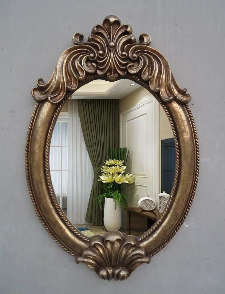 Mirror - 豪華鏡 アンティーク調 壁掛け鏡 壁掛け 壁掛けミラー ウォールミラー 44x67
