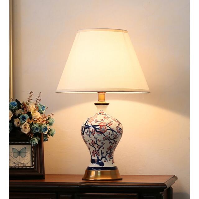 照明スタンドライト テーブルランプ デスクライト 高級陶器卓上ステンド