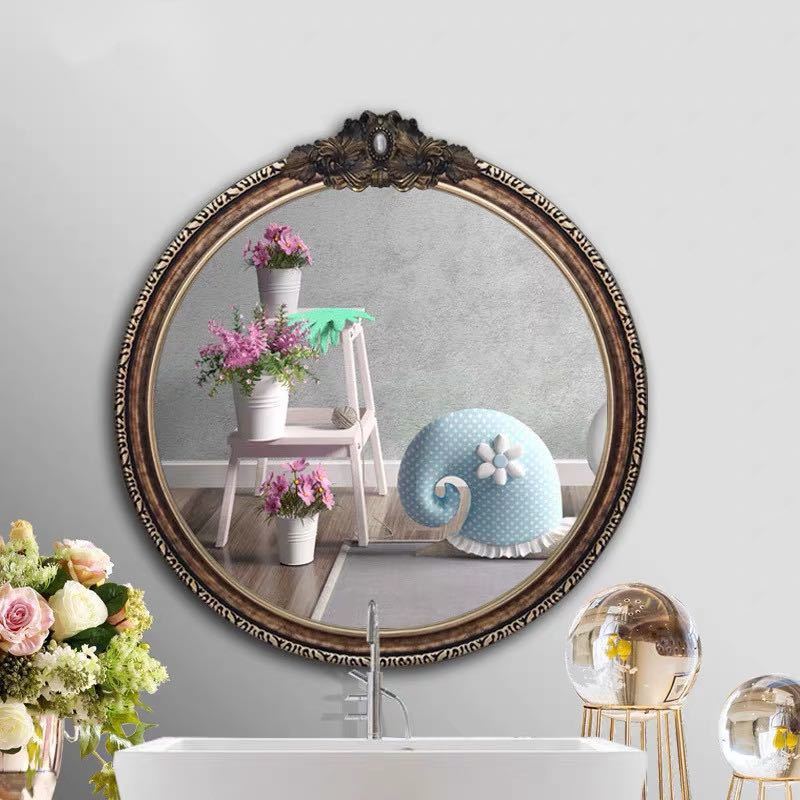 豪華鏡 アンティーク調 壁掛け鏡 壁掛け 壁掛けミラー ウォールミラー 67x67