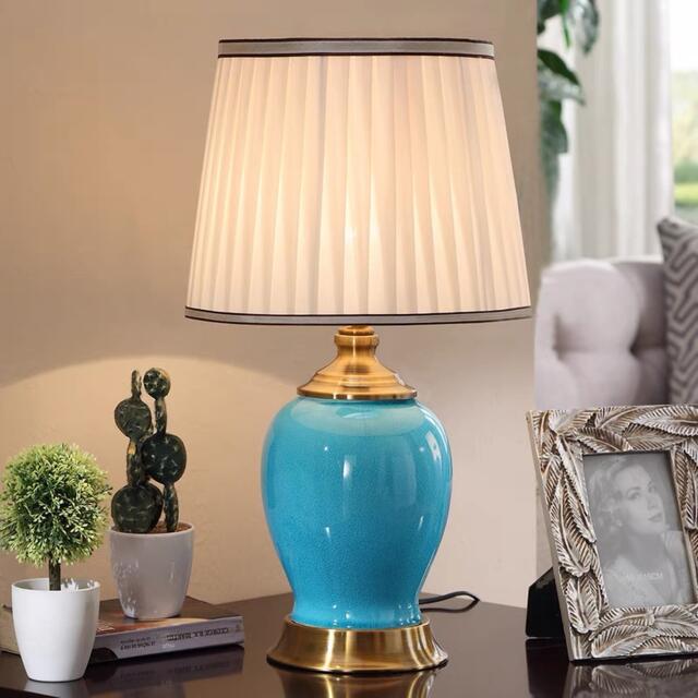 照明スタンドライト テーブルランプ デスクライト 卓上ステンド 高級陶器スタンド