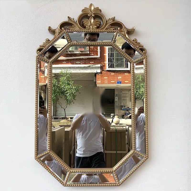 高級豪華鏡 アンティーク調 壁掛け鏡 壁掛け ．壁掛けミラー ウォールミラー 65x105cm 大きいサイズ(3.0)