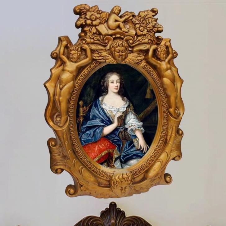 壁掛け鏡 壁掛け 壁掛けミラー ウォールミラー60x80cm 高級豪華鏡 アンティーク調 色選びます