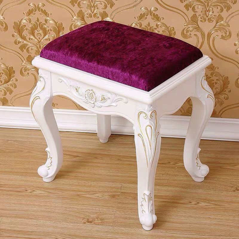 樂天商城 - 高級軟座テーブル椅子 イス家具 アメリカ式．スツール ヨーロッパ式スツール 猫脚 雕刻 インテリア調 腰掛け 幅40cm
