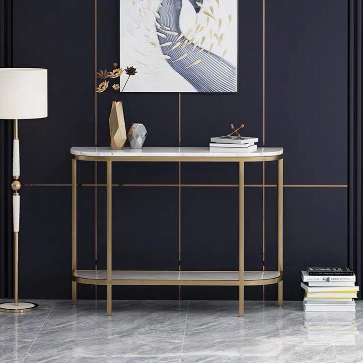 高級人造大理石サイドテーブル コンソールテーブル 玄関テーブル 花台 電話台 ．幅100cm