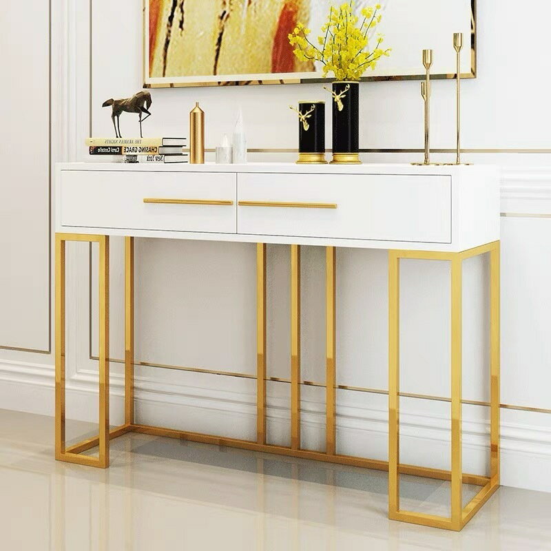 高級サイドテーブル コンソールテーブル 玄関テーブル 花台 電話台 幅80cm