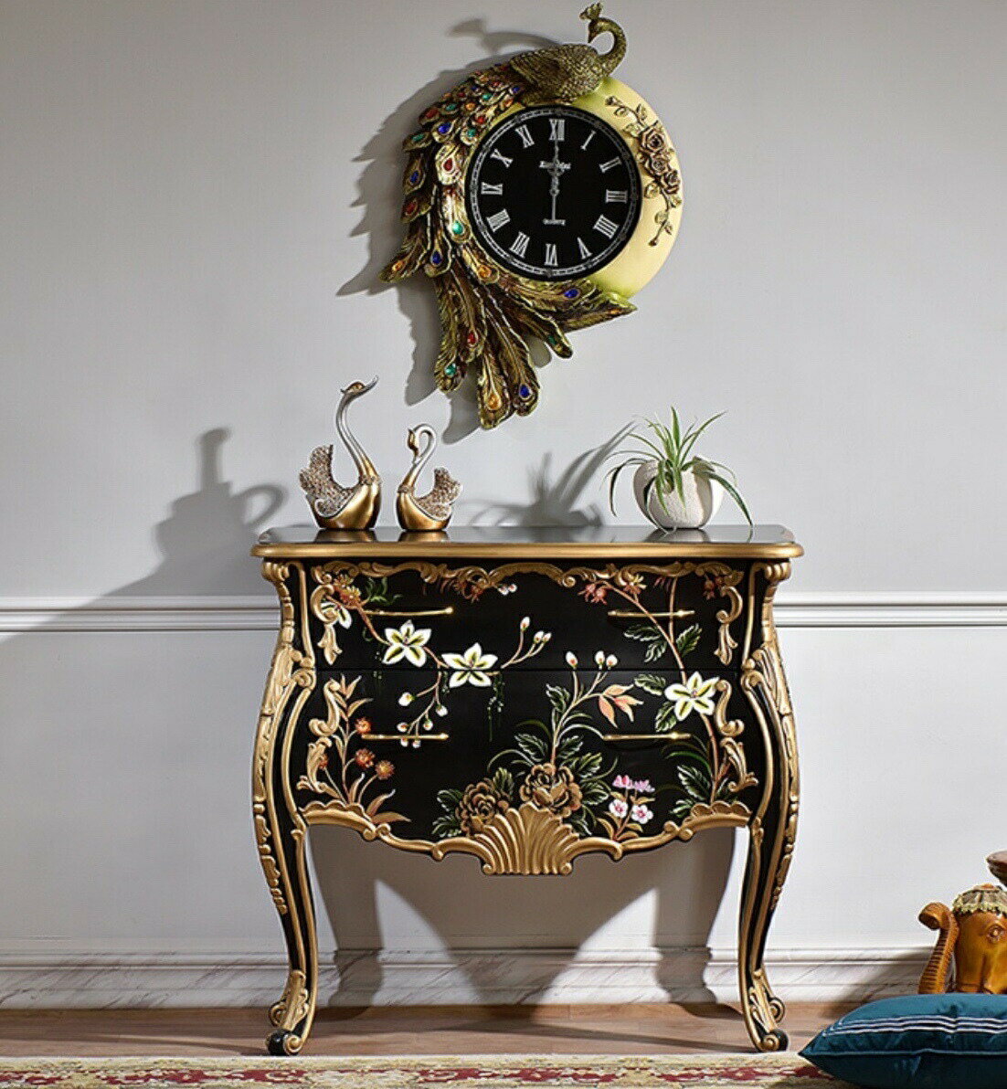 高級 サイドテーブル コンソールテーブル 洋タンス 玄関テーブル