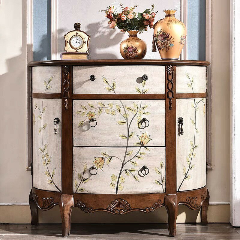 高級サイドテーブル コンソールテーブル 玄関テーブル 電話台 アンティーク調