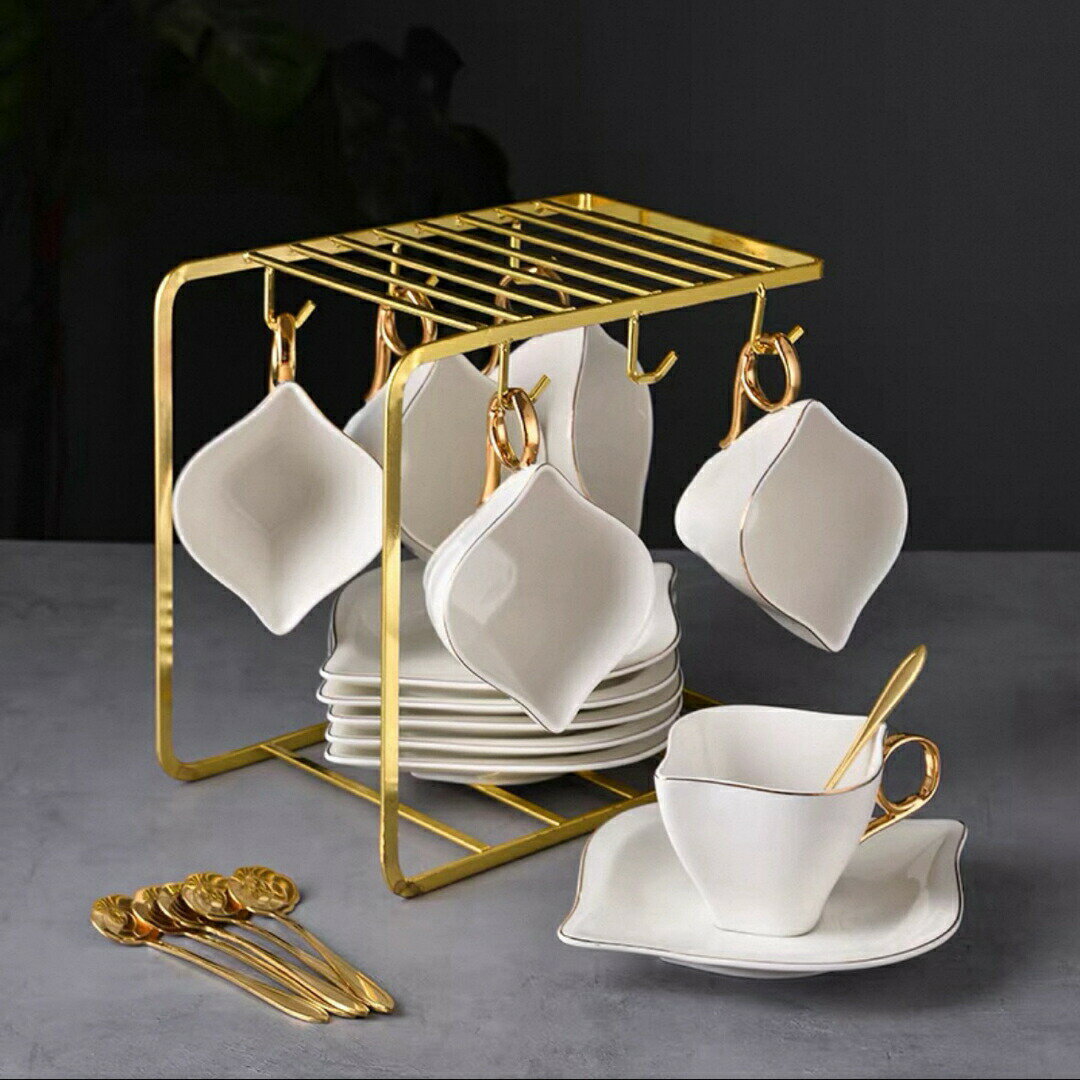 ティー・コーヒーカップセット カップ6客セット 陶磁器ティーセット