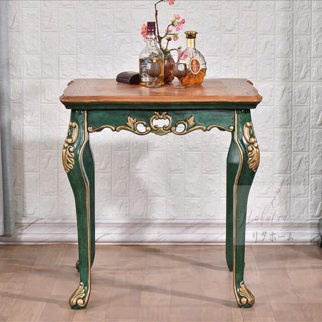 サイドテーブル コンソールテーブル ．玄関テーブル 花台 アンティーク調デザイン